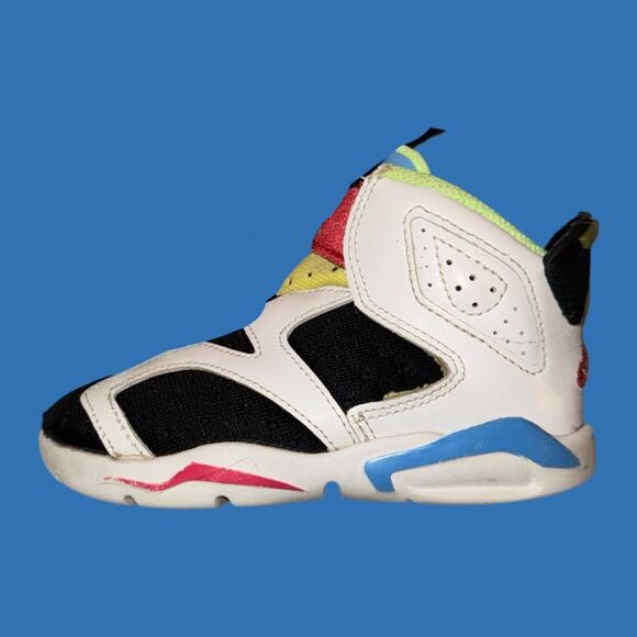 2016 Baby Air Jordan 6 Retro Little Flex 'Multi White' CT4417-103 High Top 5C - Picture 5 of 9